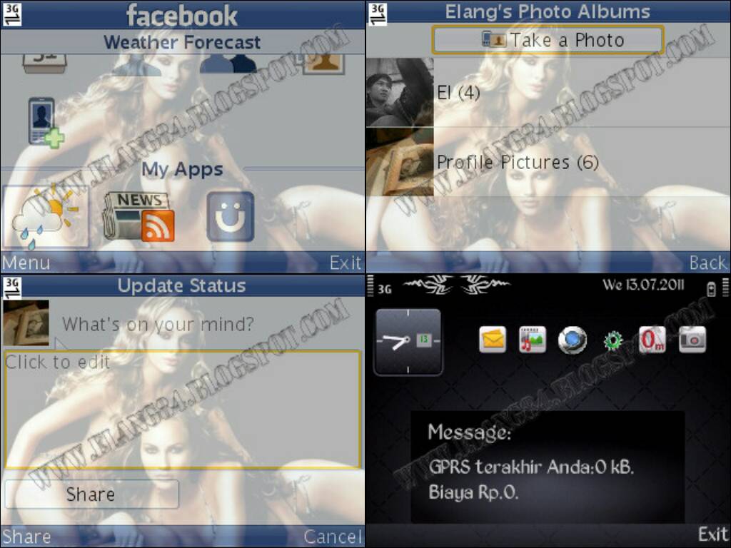 snaptu facebook free GPRS